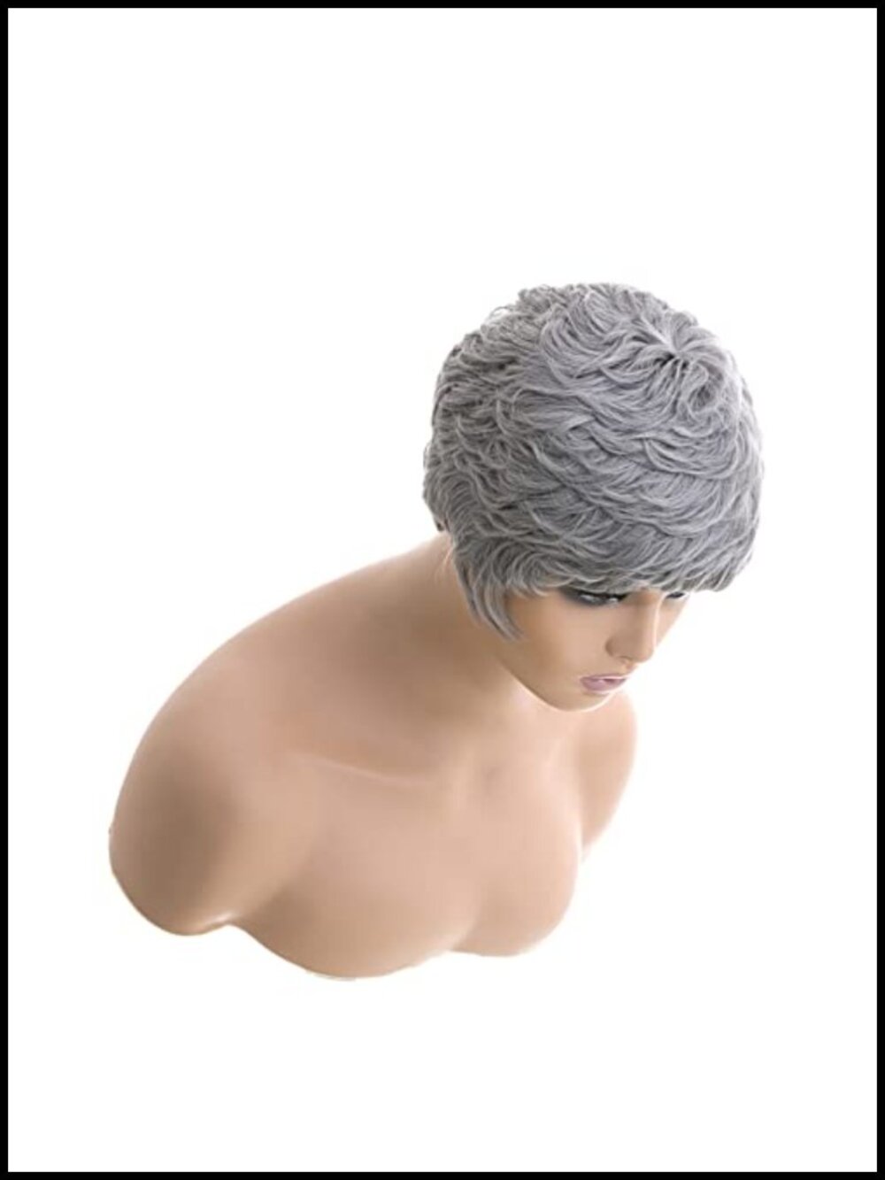 Short Grey Pixie Cut Wig for Black Women Synthetic Layered Natural Look Daily - Picture 5 of 5